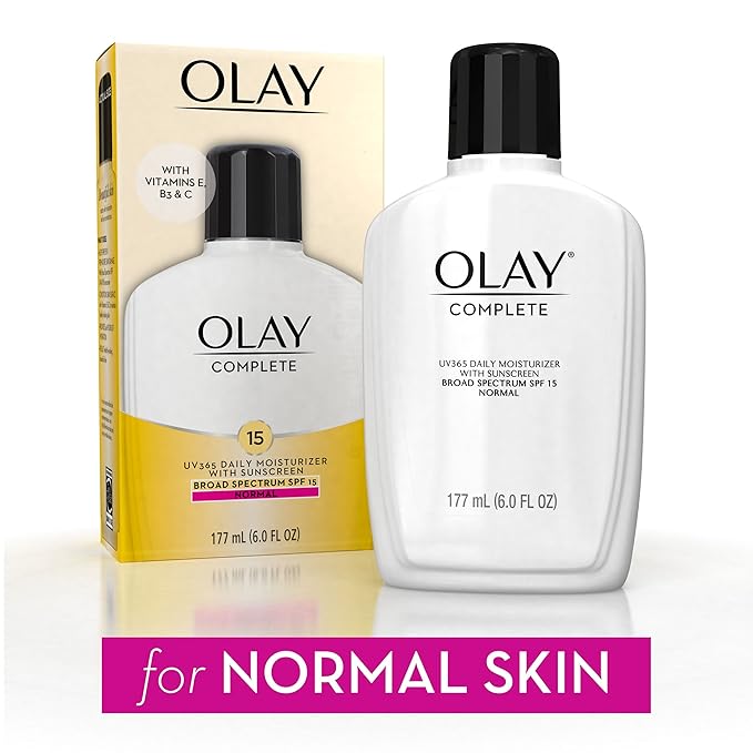 Olay Complete Lotion Moisturizer with Sunscreen SPF 15 Normal, 6.0 Fluid Ounce, 3 Count