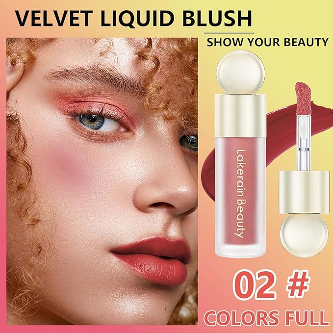 Liquid Blush,Natural Soft Cream Face Blush Matte Cheek Blush Stick(4#)