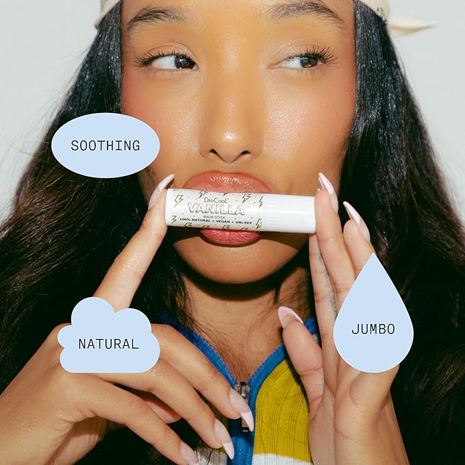 DedCool Lip Balm Stick (Marshmallow) Jumbo, Vegan, Flavored, Coconut Oil Lip Balm, Long Lasting, Moisturization, Hydrates Dry & Chapped Lips, Vegan, Natural, Clean, Non-Toxic, Fragrance For All