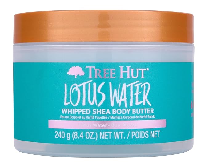 Tree Hut Lotus Water Whipped Shea Body Butter | Long-lasting Hydration Leaves Skin Feeling Soft & Moisturized | Lightweight | Nourishing Essential Body Care | 8.4 fl oz.