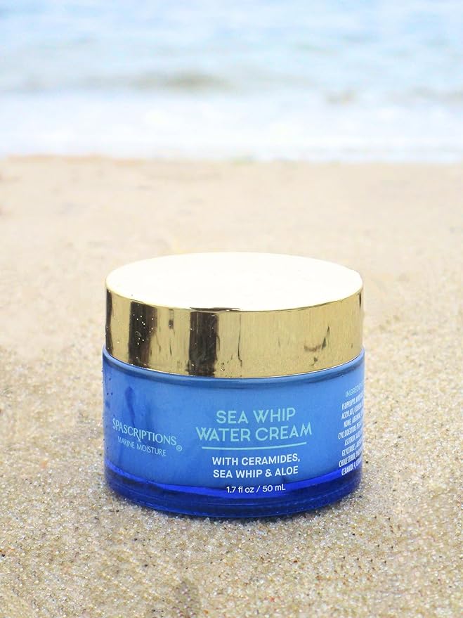 SpaScriptions Marine Moisture Sea Whip Water Cream, Daily Facial Moisturizing Cream, Formulated with Restoring Ceramides, 1.7 fl oz, Cruelty Free