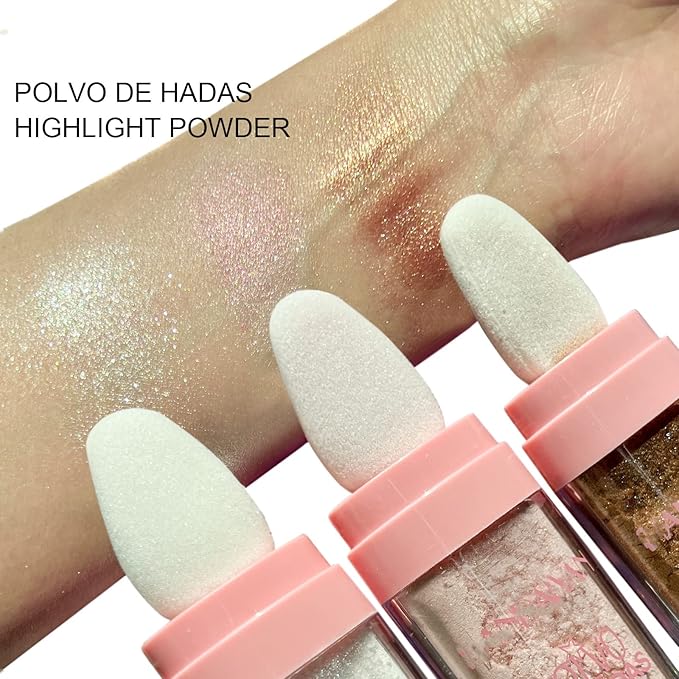 MAEPEOR Highlighter Powder Stick 6 Colors Shimmer Not-sticky