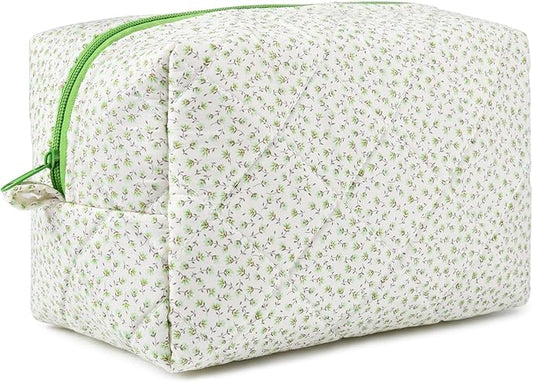 Soidram floral makeup bag quilted