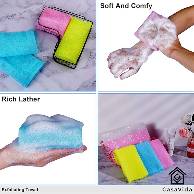 Casavida exfoliating washcloth back scrubber
