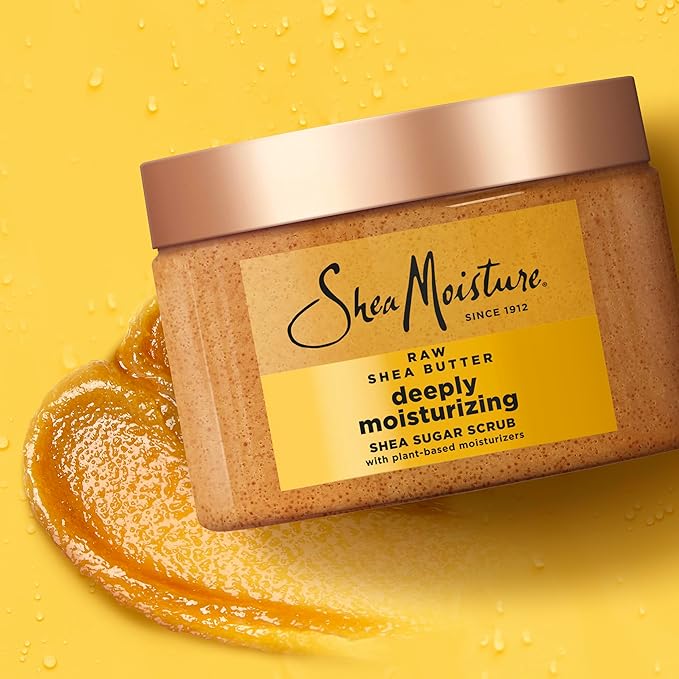SheaMoisture Shea Sugar Body Scrub For Moisturize And Restore Dry Skin Raw Shea Butter Deeply Moisturizing Body Scrub With 24h Shea Moisture Nutrients 12 oz