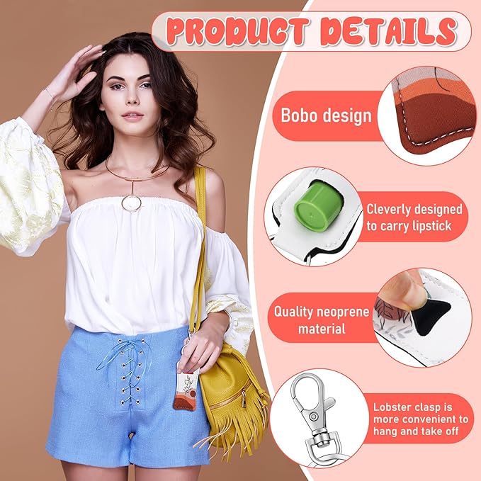 6 Pcs Boho Lip Balm Sleeve Gifts