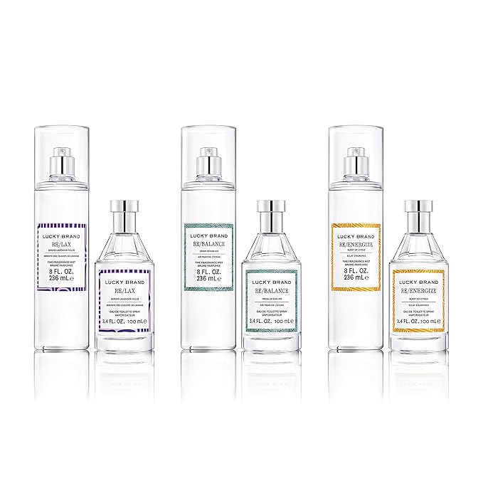 Lucky Brand Re/Energize The New Sustainably-Inspired & Exhilarating Mood-Evoking Unisex Fine Fragrance Mist For Women & Men, 8.0 Fl Oz (Pack of 1)