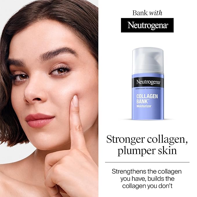 Neutrogena Collagen Bank Face Moisturizer, Daily Anti-Aging Face & Neck Firming Collagen Cream, Bakuchiol & Micro-Peptides Face Lotion, Support Skin’s Natural Collagen for Visibly Plump Skin, 2 fl. oz