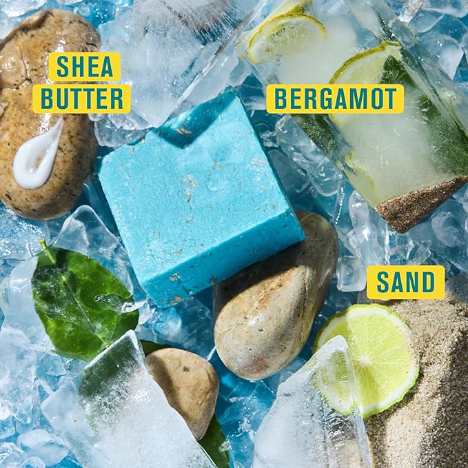 Every Man Jack Cold Plunge Mens Bar Soap - Tahoe Blue Scent with notes of Bergamot, Lemon, Freshwater Mist - Deeply Cleans, Hydrates with Naturally Derived Ingredients and Medium Grit - 5oz (2 Pack)