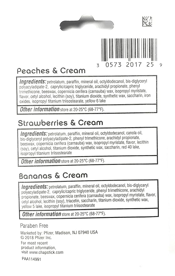 ChapStick (1) Pack Lip Balm Sticks Includes: