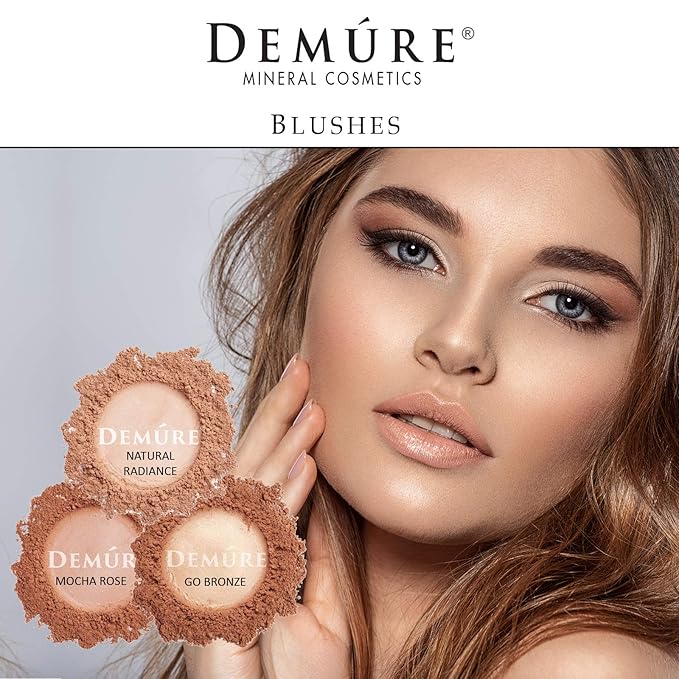 Demure Mineral Blush Makeup (Go Bronze), Loose Powder By Demure
