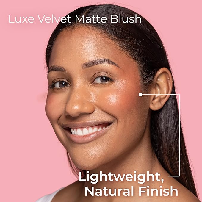 MCoBeauty Soft Matte Beauty Wand, Flushed Blush, Velvety Finish of Buildable Color, Vegan, Cruelty Free Cosmetics