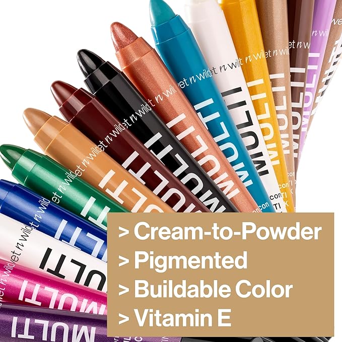 wet n wild Color Icon Cream Eyeliner Eyeshadow DMulti-Stick, Moisturizing, Nourishing Velvety Cream-to-Powder Buildable & Blendable Formula, Cruelty-Free & Vegan - Golden Rush Hour