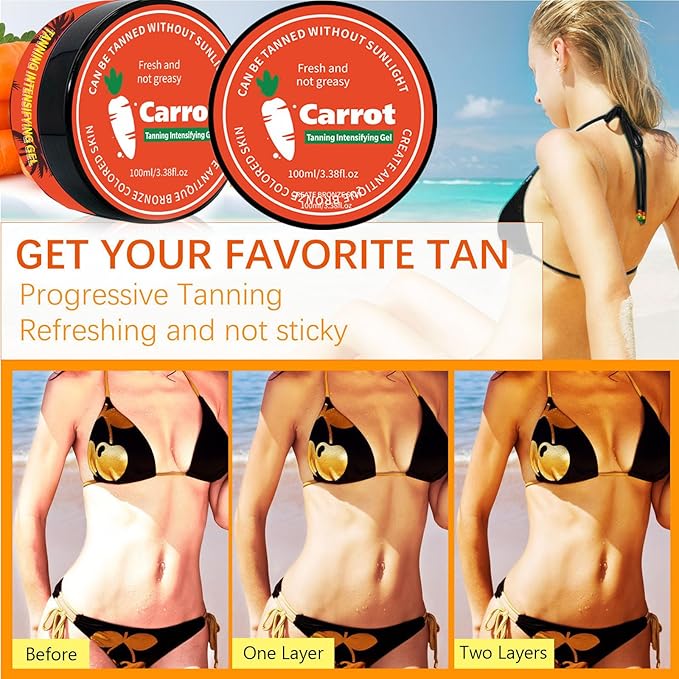 Carotene Tanning Gel, Carrot Tanning