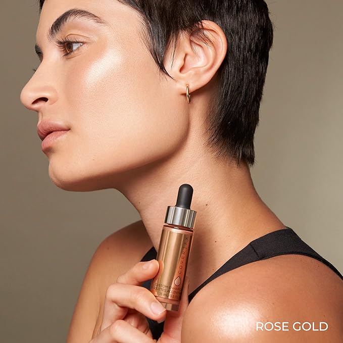 COVER FX Custom Enhancer Drops - Rose Gold: Liquid Highlighter 15mL