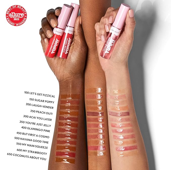 COVERGIRL Clean Fresh Yummy Gloss – Lip Gloss, Sheer, Natural Scents, Vegan Formula - Peach Out!