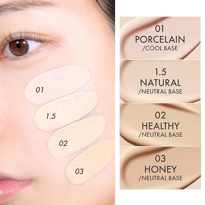 Amuse SEOUL Ceramic Skin Perfector Cushion Foundation Refill | Long-lasting, Lightweight, Semi-matte, Flawless Coverage, Hypoallergenic, Korean Beauty, Vegan(15g / 0.52 oz.) ([Refill] 03 HONEY)