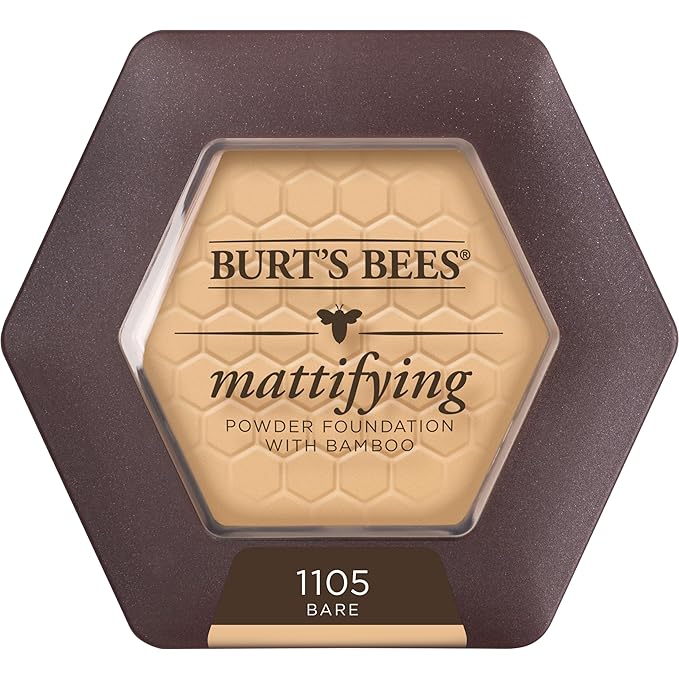 Burt’s Bees 100% Natural Mattifying Powder Foundation, Bare 0.3 Ounce