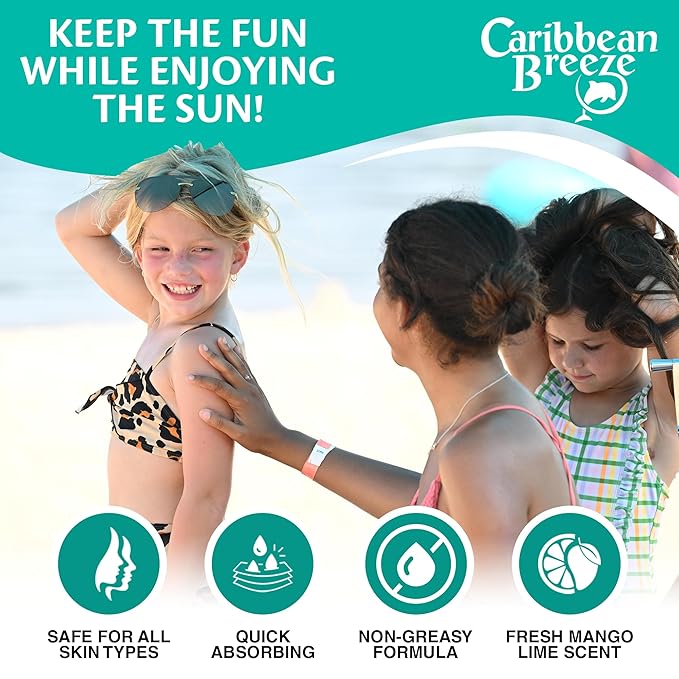 Reef Friendly Kids Sunscreen Lotion SPF 50, Mango Lime Scent Body Sunscreen Lotion, Rich in Anti Oxidants, Water Resistant Up to 80 Minutes, Broad Spectrum Body Lotion with Sunscreen, 4 oz (120 ml)