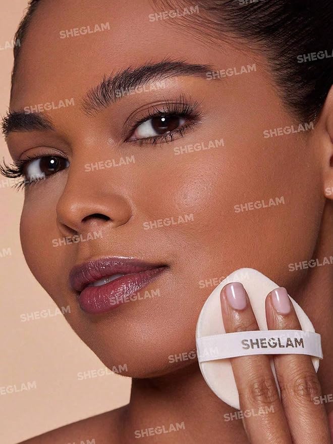 SHEGLAM SKin-Focus Full Coverage Powder Foundation Oil-Control Lightweight Face Pressed Powder Makeup-Warm Vanilla