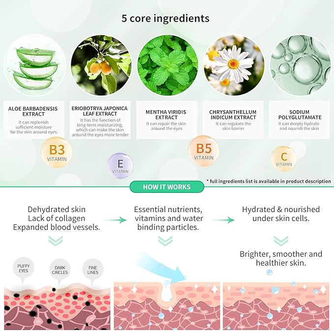 Breylee aloe vera eye masks