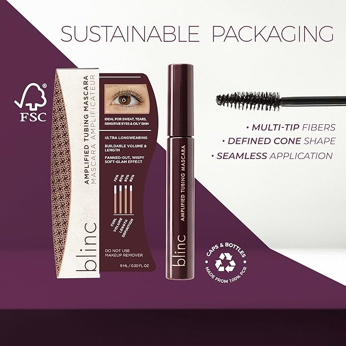 Blinc Amplified Tubing Mascara, Ultra-Longwearing Washable Mascara