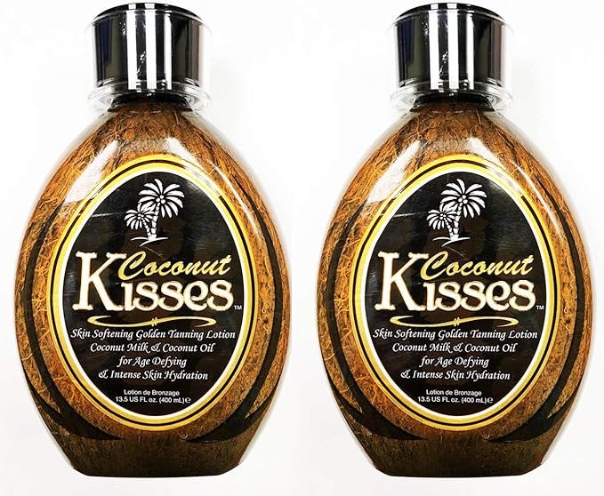 Lot of (2) Ed Hardy COCONUT KISSES Golden Tanning Lotion, 13.5 oz