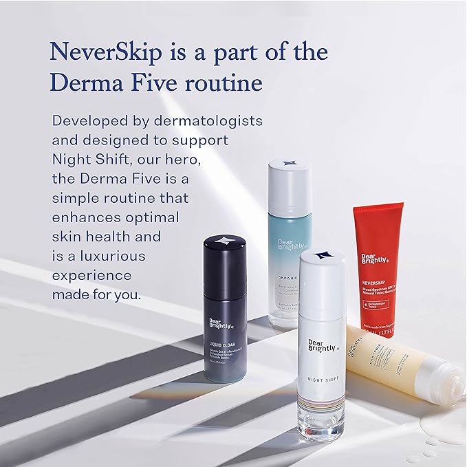 Tinted Mineral Sunscreen by Dear Brightly, SPF 30 with Zinc Oxide, Packed with Antioxidants, Non Greasy Sun Screen for Sensitive Skin, Coral Reef Safe, 1.7 fl oz