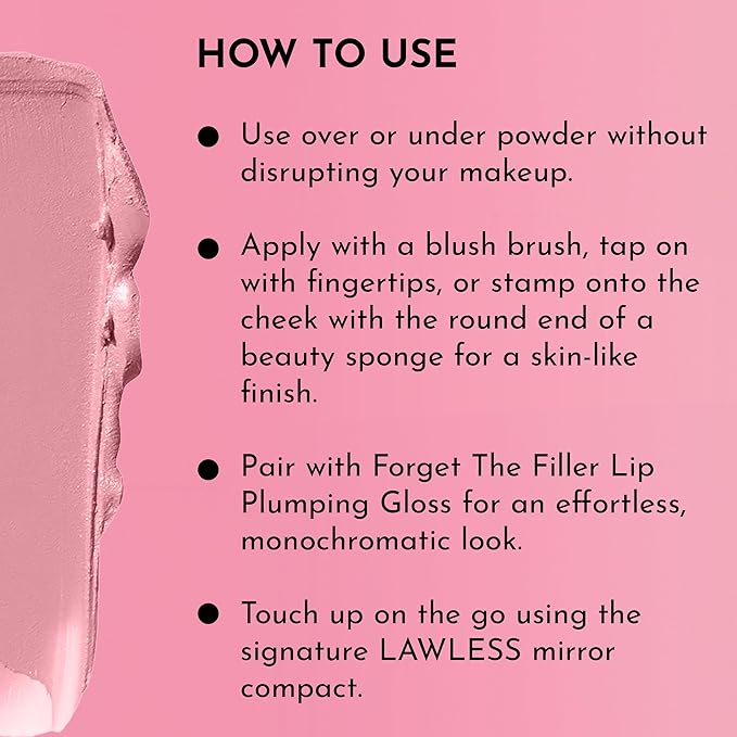 LAWLESS Pinch My Cheeks Soft-Blur Cream Blush - - 0. 18 oz