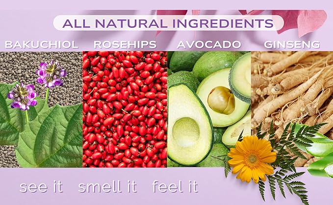 Saffron & Bakuchiol Cream for Face - Natural Retinol Alternative Anti Aging Face Cream to Reduce Wrinkles – Made in USA, Organic All Natural Ingredients - 1.7 oz