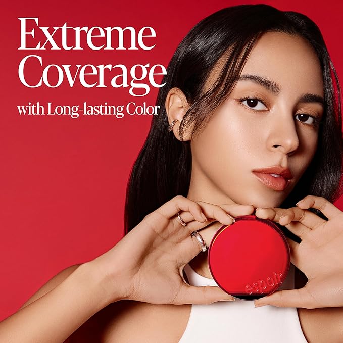 espoir [NEW] Be Velvet Cushion Foundation | Quick and Easy Coverage with Long-lasting Color by Zero Oxidation (#24 Latte, 0.46 Ounce (Pack of 1))