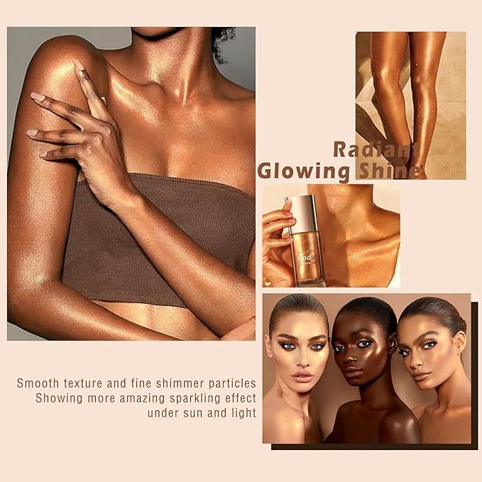 Moisturizing Body Luminizers 5 Colors Smooth and Shimmer Rose Gold) 40ml