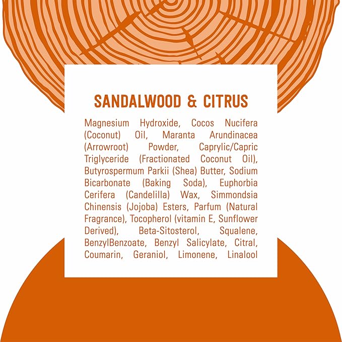 Schmidt's Aluminum-Free Vegan Deodorant Sandalwood & Citrus for Women and Men, with 24 Hour Odor Protection, Natural Ingredients, Cruelty-Free, 2.65 oz