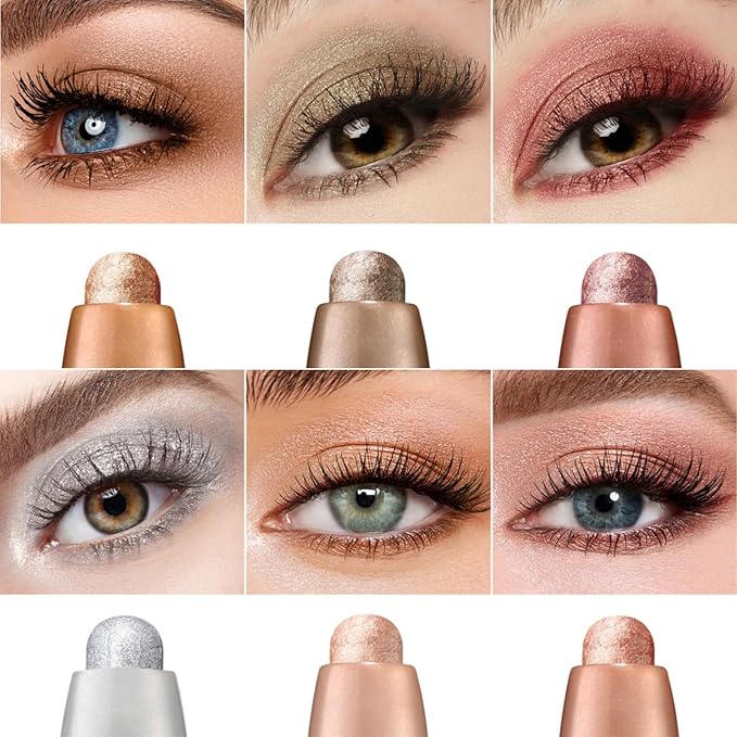 Jolilab Eyeshadow Stick Set, 8 Colors Matte Professional Bright-Colored Contouring and Highlight Stick, Cream Waterproof Long Lasting High Pigmented Eye Shadow. (2, 18-21)