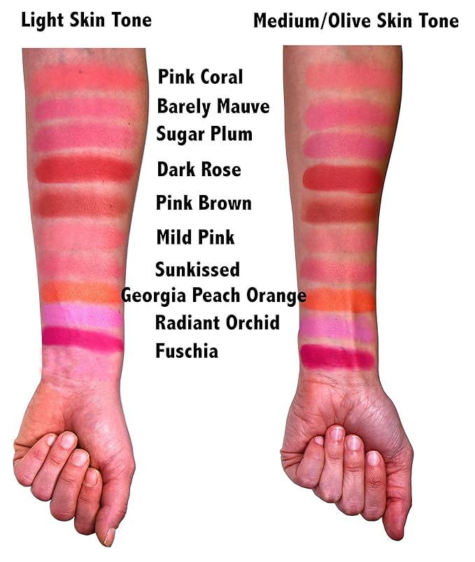 Sugar Plum Deep Red Purple Blush Pressed Cheek Blush Color Contour Powder, Talc & Paraben Free, 4 Grams, No Animal Testing & Cruelty Free