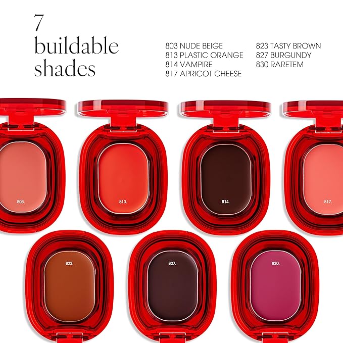 AIR LIPS 817 APRICOT CHEESE, Lip & Cheek, Natural Soft Matte Finish & Buildable, Airy Formula (1.2g, 0.003 oz.)