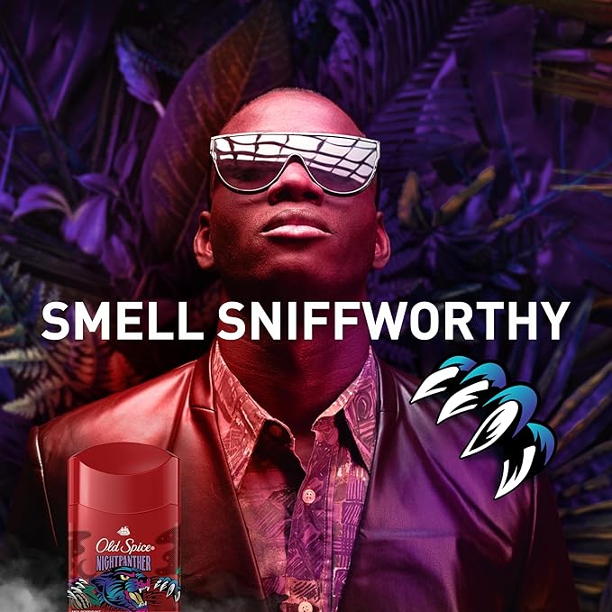 Old Spice Aluminum Free Deodorant for Men, 24/7 Odor Protection, 24/7 Freshness & Lasting Scent, Goes on Clear, NightPanther with Rich Warm Scent, 2.6 oz (Pack of 6)