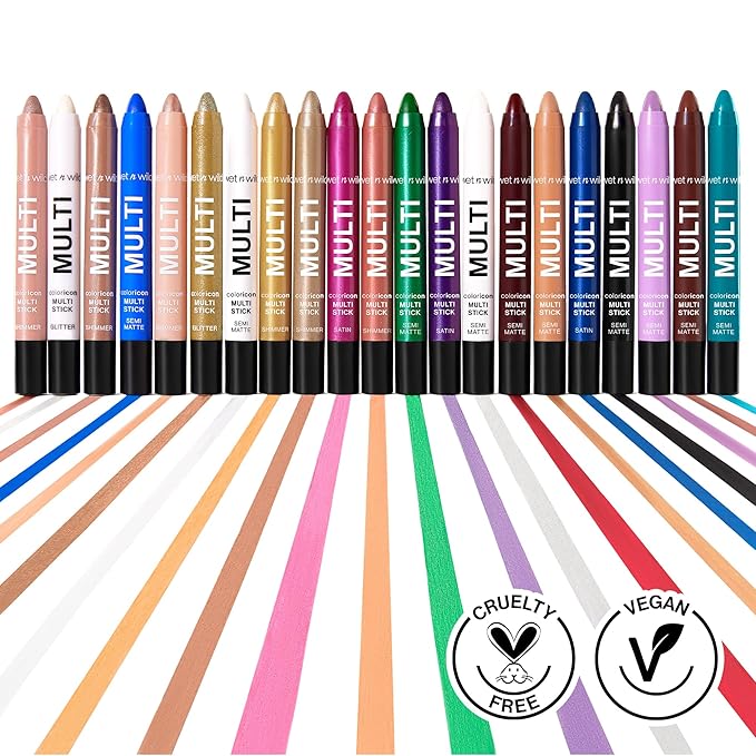 wet n wild Color Icon Cream Eyeliner Eyeshadow Multi-Stick, Moisturizing, Nourishing Velvety Cream-to-Powder Buildable & Blendable Formula, Cruelty-Free & Vegan - Nocturnal Behavior