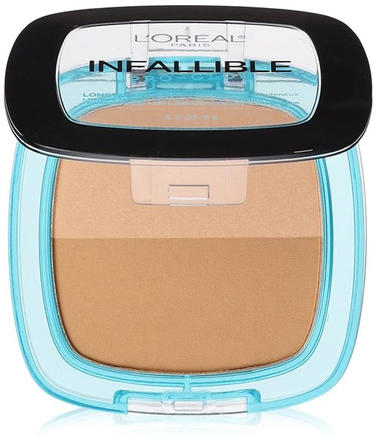 L'Oréal Paris Infallible Pro Glow Pressed Powder, Creme Cafe, 0.31 oz.