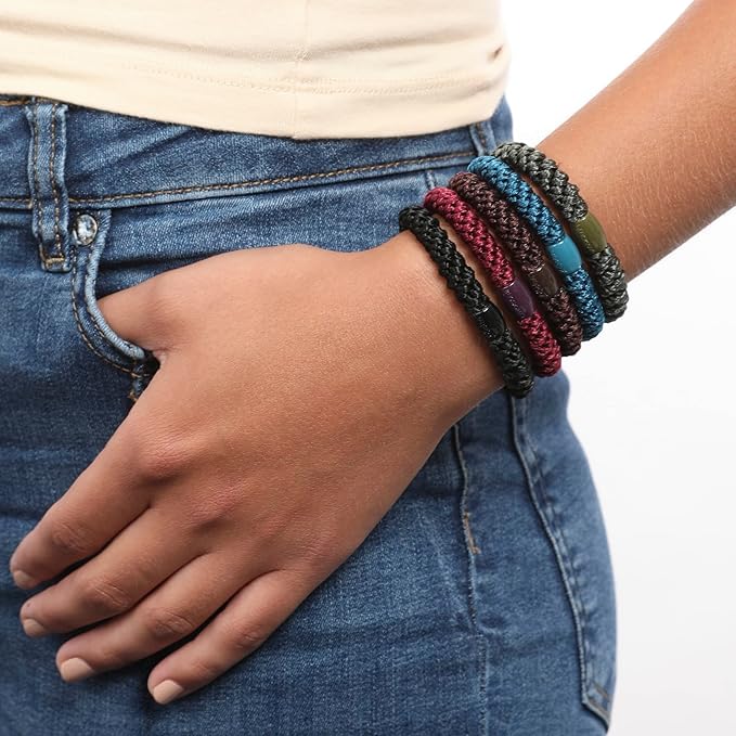 L. Erickson Grab & Go Pony - Metallic Dark Gold - 8 Pack Ponytail Holder Hair Ties