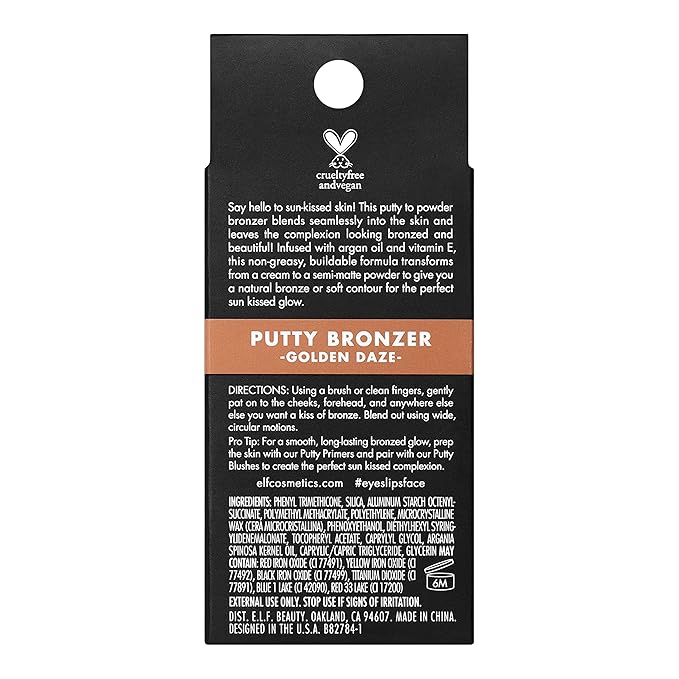e.l.f. Putty Bronzer, Creamy & Highly Pigmented Formula, Daze, (10g) 0.35 Oz