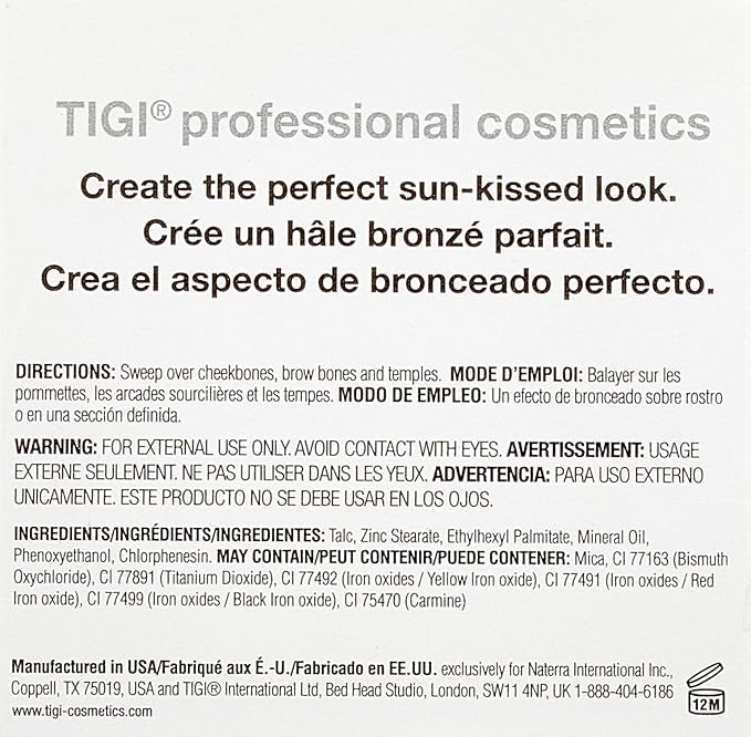 TIGI Cosmetics Bronzer, Glamour, 0.37 Ounce