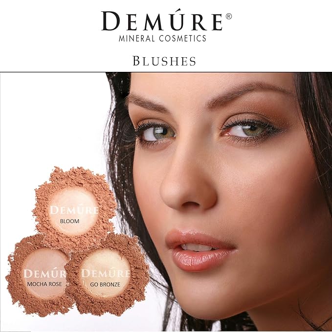 Demure Mineral Blush Makeup (Mocha Rose), Loose Powder By Demure