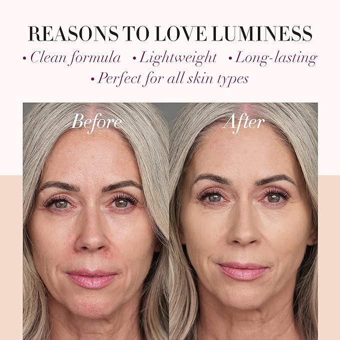 LUMINESS Airbrush Spray Silk Foundation Starter Kit - Fair Light - Foundation, Primer & Dual-Sided Angled Buffing Brush - Medium, Buildable Coverage, Anti-Aging Formula Hydrates & Moisturizes