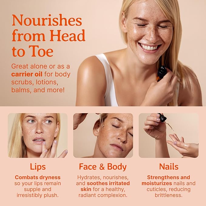 Bella Terra Oils Organic Rosehip Oil for Face, Pure Cold-Pressed Rose Hip Seed Oil for Skin & Hair, Natural Moisturizer & Anti-Aging Facial Oil