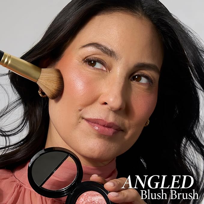 LAURA GELLER NEW YORK Baked Blush-n-Brighten Marbleized Blush + Angled Brush (10 Rose All Day, 47mm)