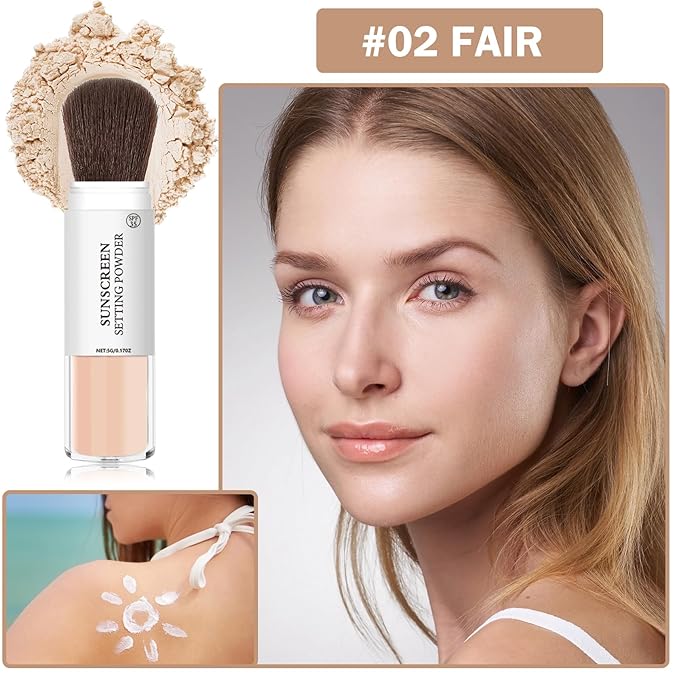Mineral Sunscreen Setting Powder Mineral Brush Powder SPF
