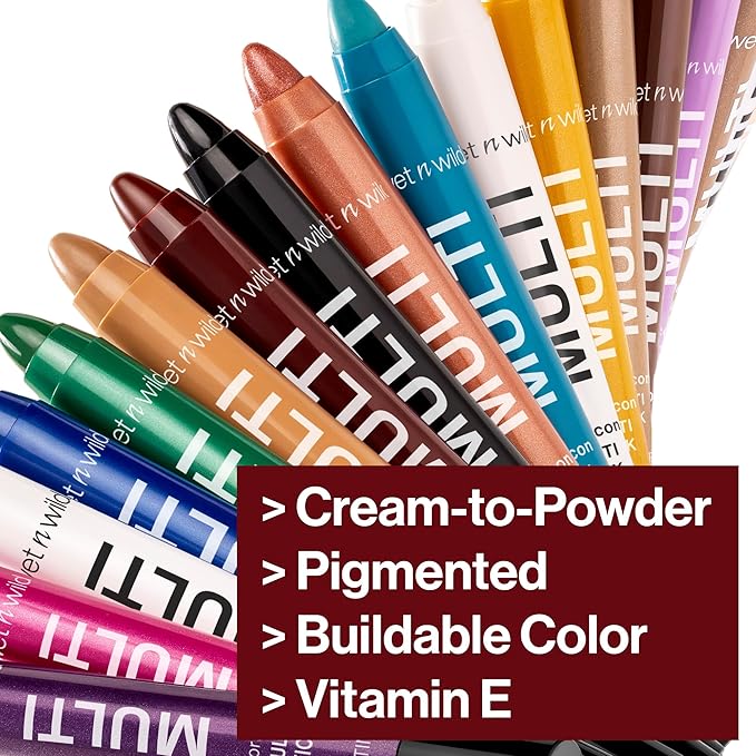 wet n wild Color Icon Cream Eyeliner Eyeshadow Multi-Stick, Moisturizing, Nourishing Velvety Cream-to-Powder Buildable & Blendable Formula, Cruelty-Free & Vegan - Burning Bridge