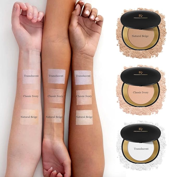 FV Matte Finish Pressed Powder, Long-Lasting, Lightweight, Oil-Control, 0.28 Oz