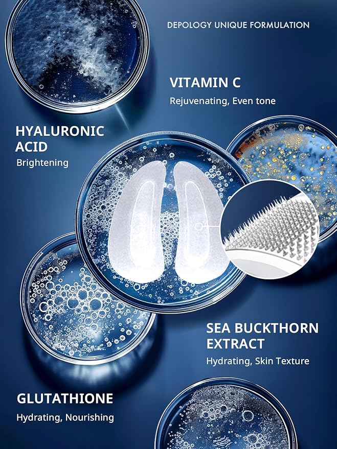 depology Deepcare+ Serum-Infused Micro Dart Patche | 4 Pairs Eye Mask | Under Eye Patches for Wrinkles | Fine Lines | Hydrating Eye Mask with Peptides | Amino Acids | and Synthesized Molecules